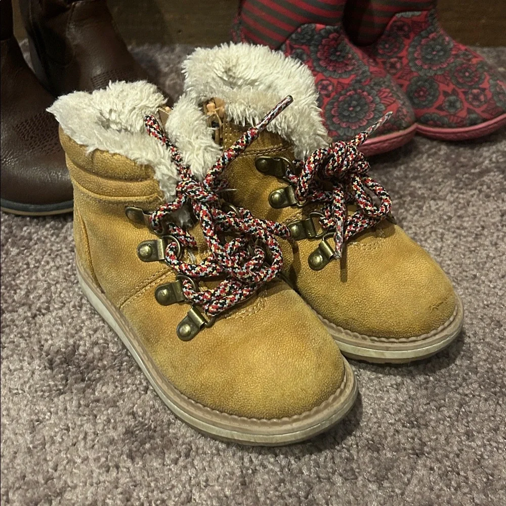 Toddler girls size 8 cowboy, bogs waterproof, and cat & Jack boots bundle